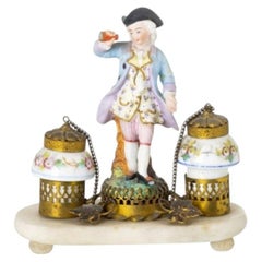 Porcelaine - Encrier de table - XIXe siècle