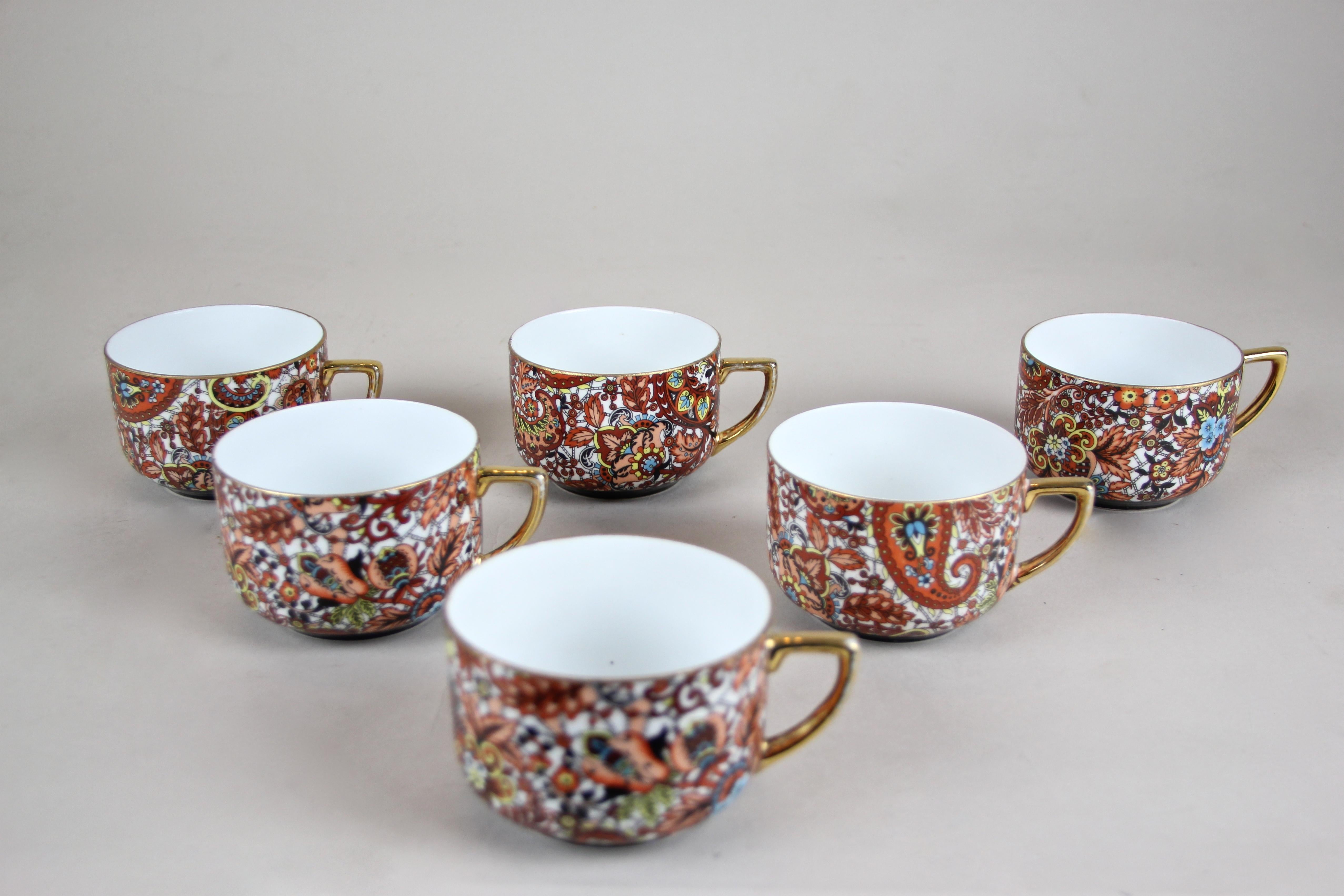 Porcelain Tea or Coffee Service by Eichwald Midcentury Set of 15, circa 1950 12