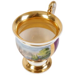 Porcelain Tea Cup and a Saucer, Vieux Paris, France, Paris, Beg. of 19th Century