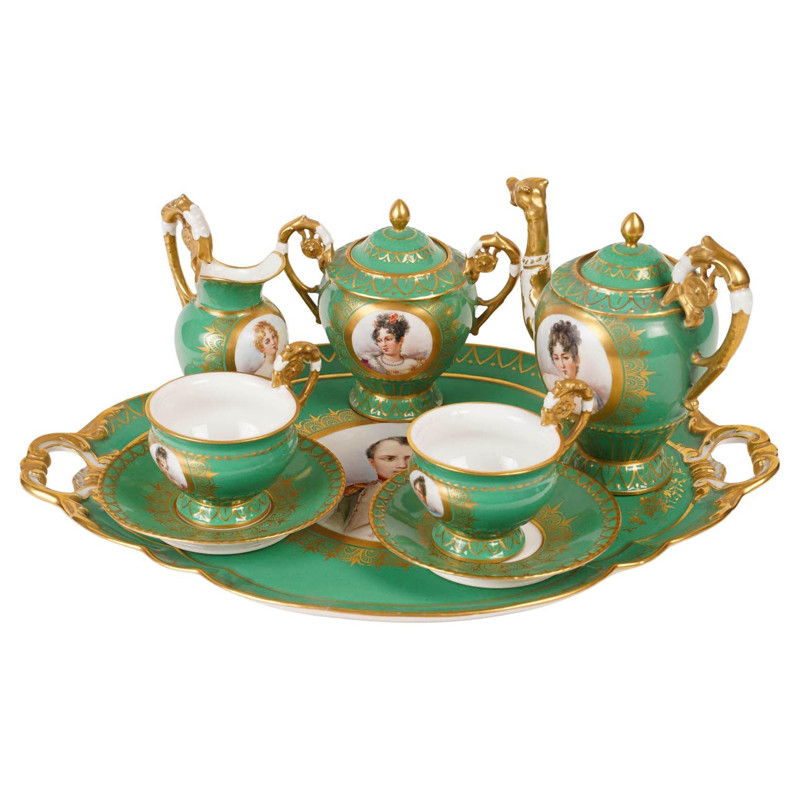Porcelain Tea Service 19th Century, Empire Style