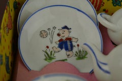 Porcelain Tea Set for Children, Pig Toy Tea Set, Foreign, Made in Japan