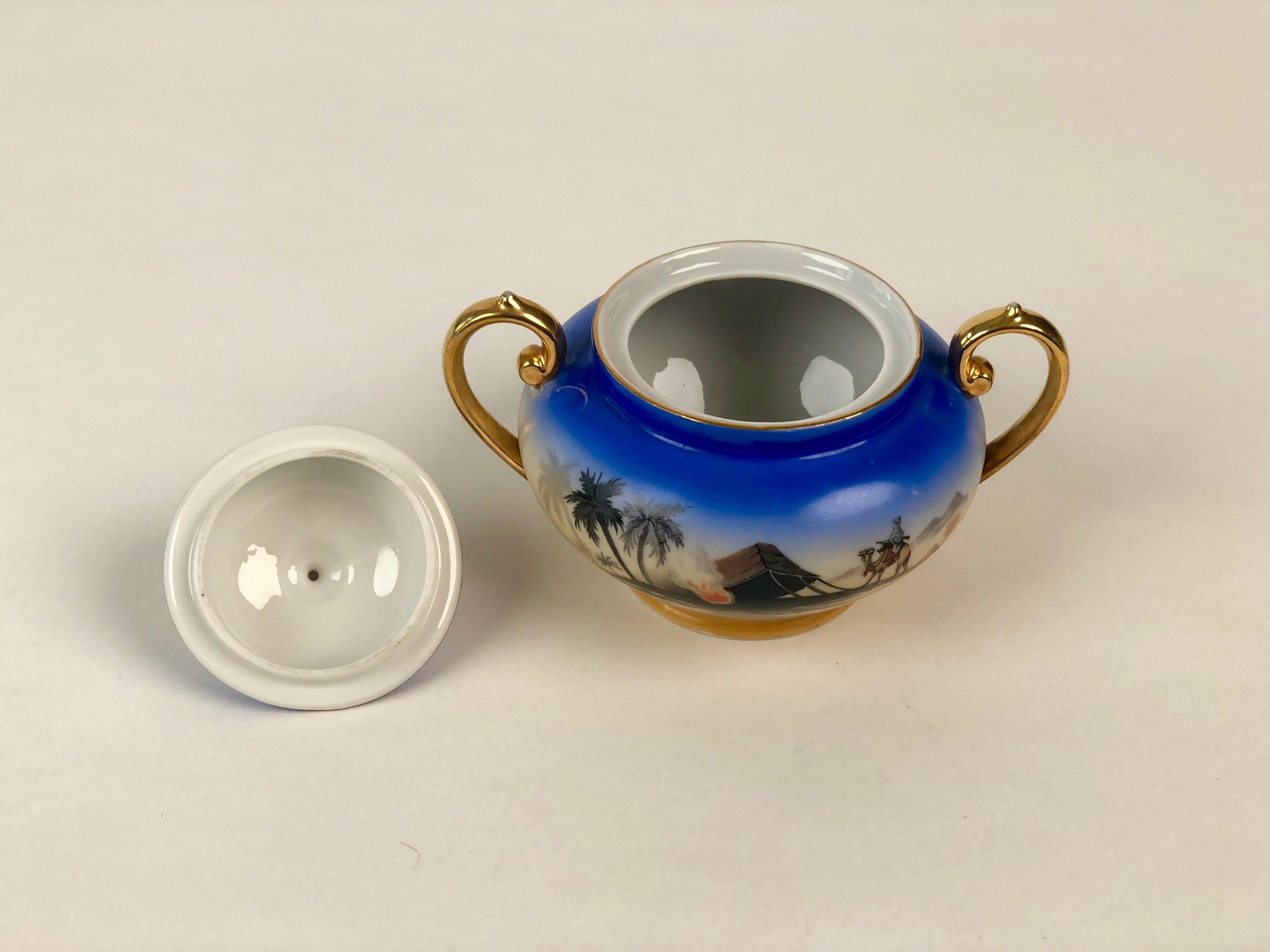 Porcelain Tea Set, Model Sahara from 1920s, in Cabana Style For Sale 2