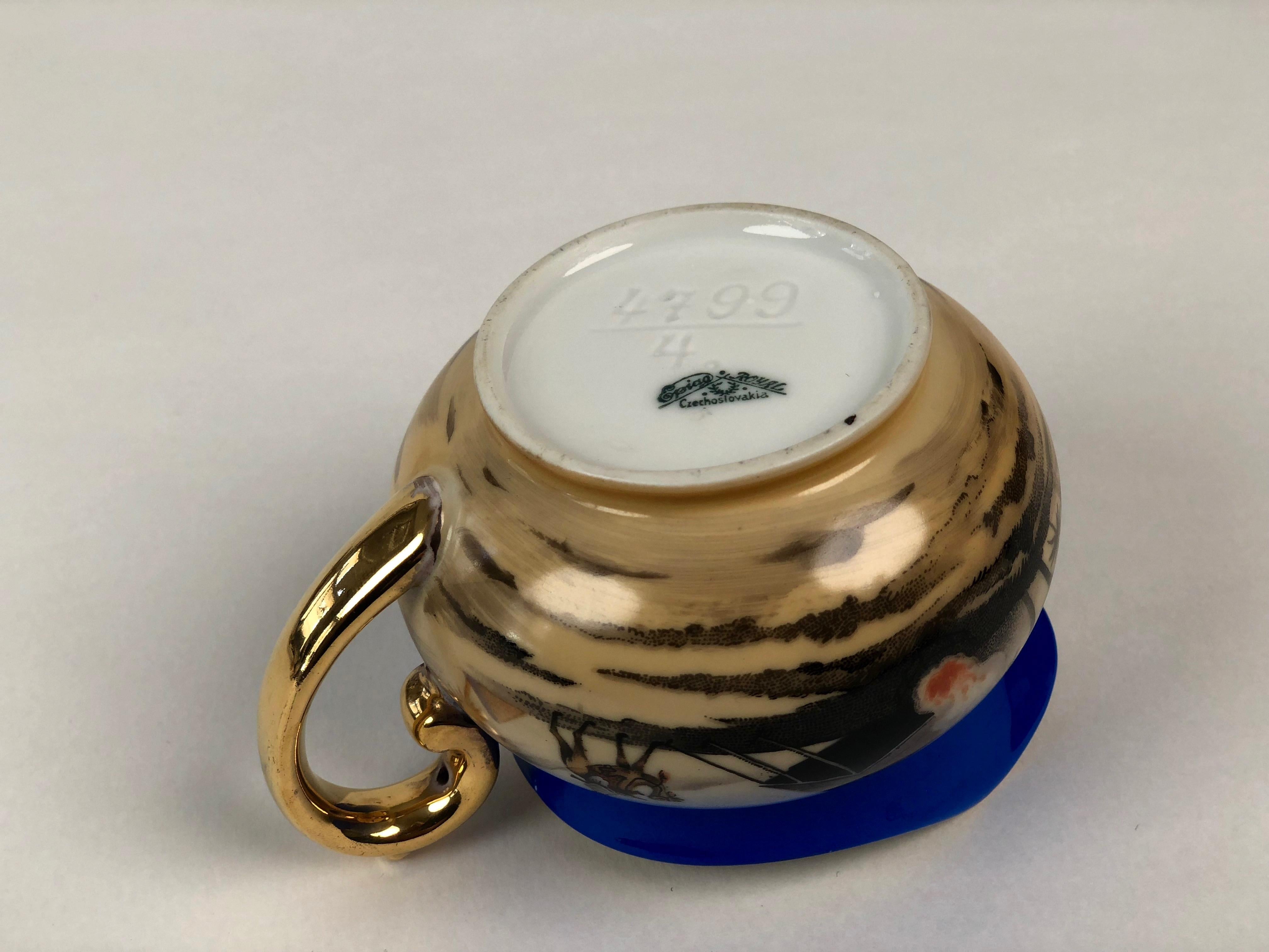 Porcelain Tea Set, Model Sahara from 1920s, in Cabana Style For Sale 7