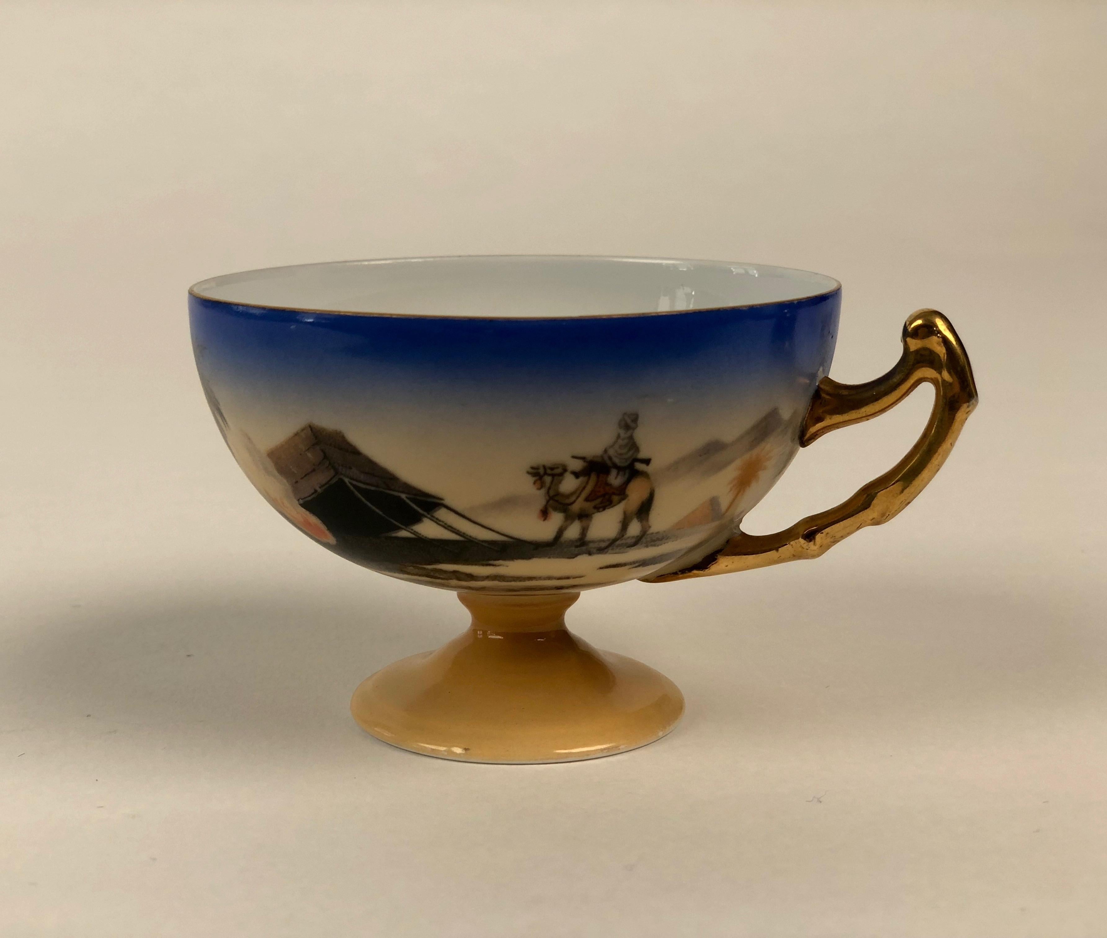 Porcelain Tea Set, Model Sahara from 1920s, in Cabana Style For Sale 8