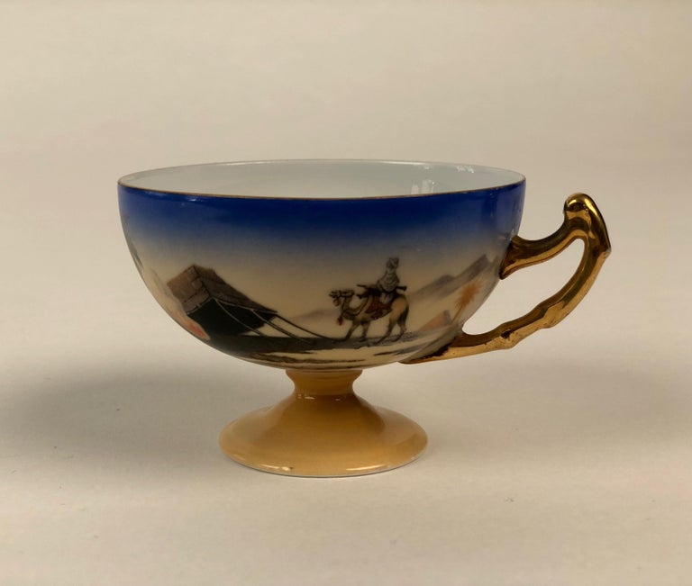 Porcelain Tea Set, Model Sahara from 1920s, in Cabana Style For Sale 11