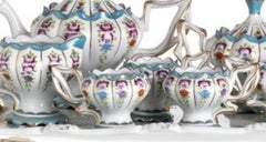 Porcelain - Tea set with tray - Meissen - 19th century