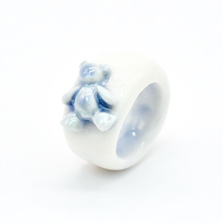 Porcelain TEDDY Ring  In New Condition For Sale In London, GB