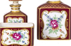 Porcelain - Three pots and box - Sevres
