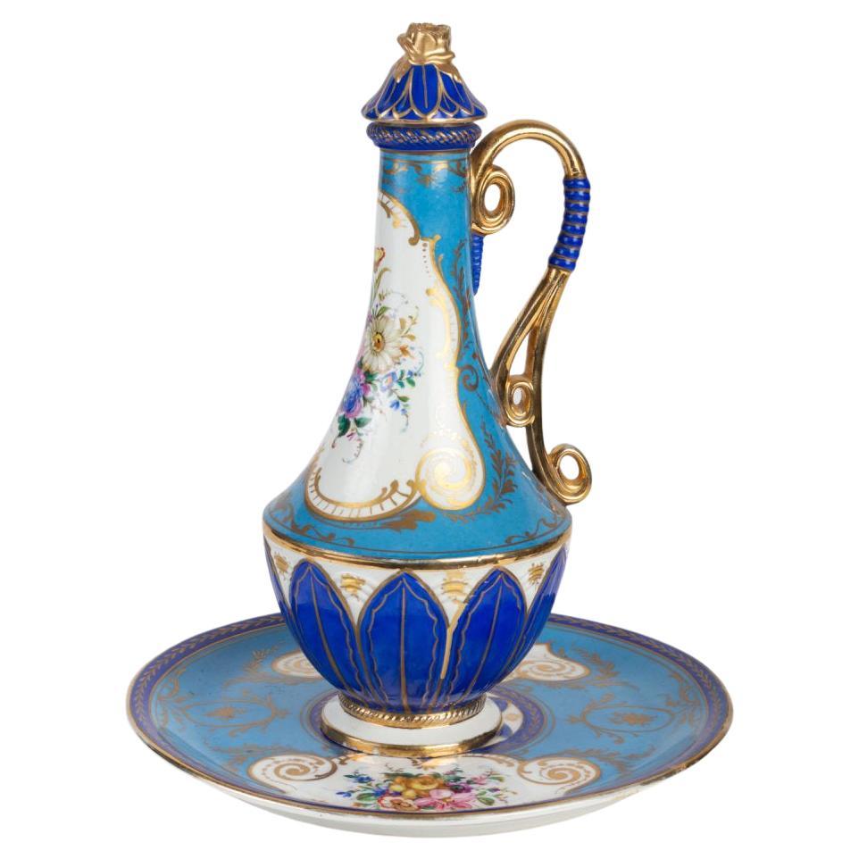 Porcelain Tray and Decanter with Stopper
