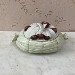Porcelain Trompe L'oeil Chestnut Tureen Mehun, circa 1930