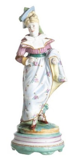 Porcelain - Two gallant figures - 19th century