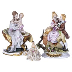 Porcelain - Two sculptural groups and sculpture