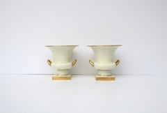 Porcelain Urns, Pair