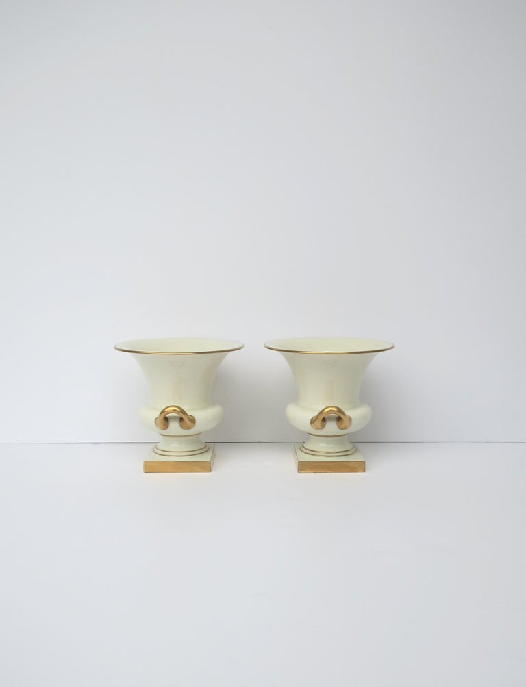 Porcelain Urns, Pair For Sale 1
