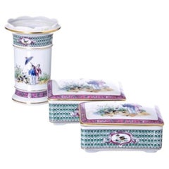 Porcelain - Vase and pair of box with lid - Vista Alegre