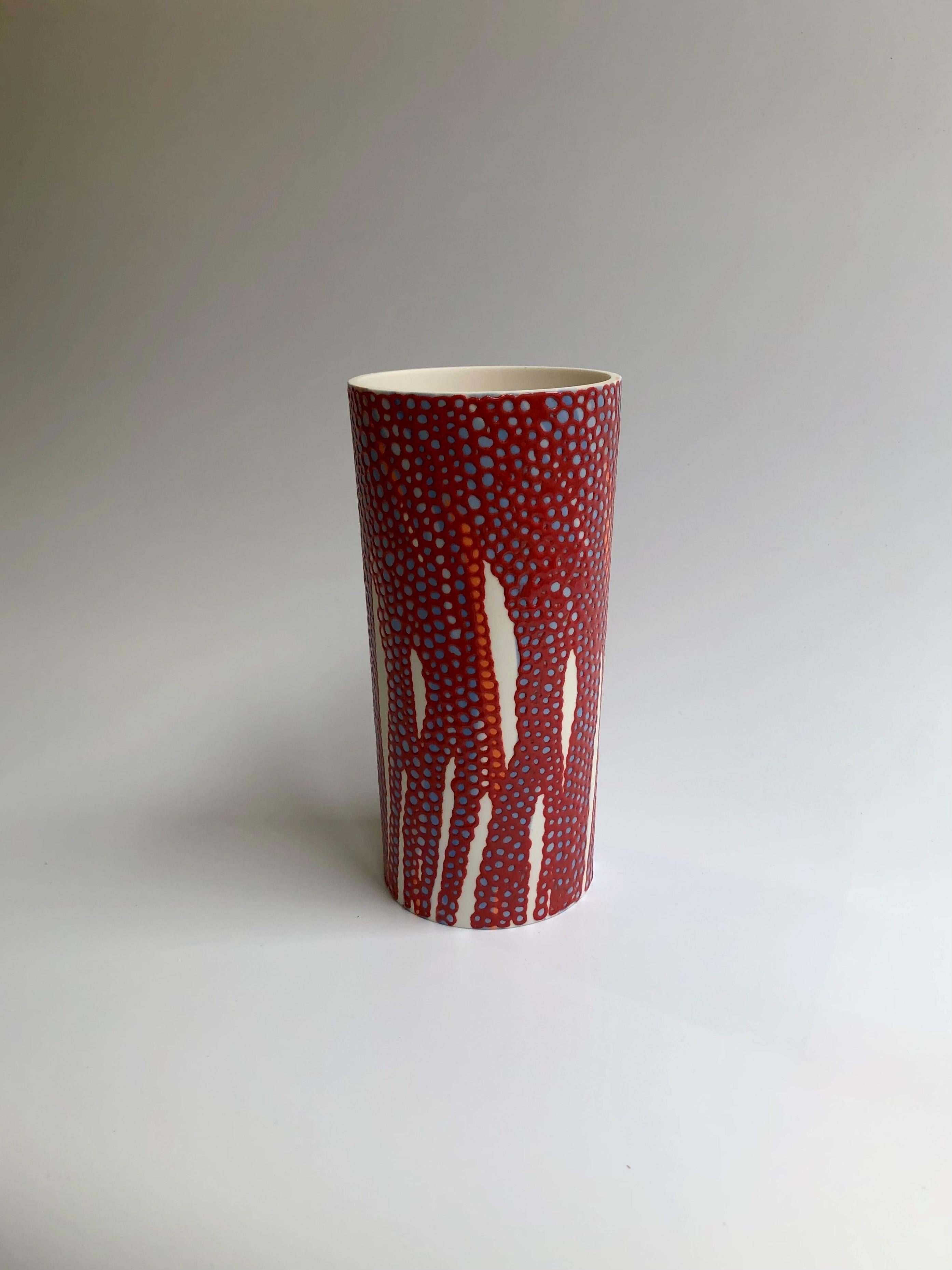 British Porcelain Vase by Eugenio Michelini Unique Parianware Contemporary 21st Century For Sale