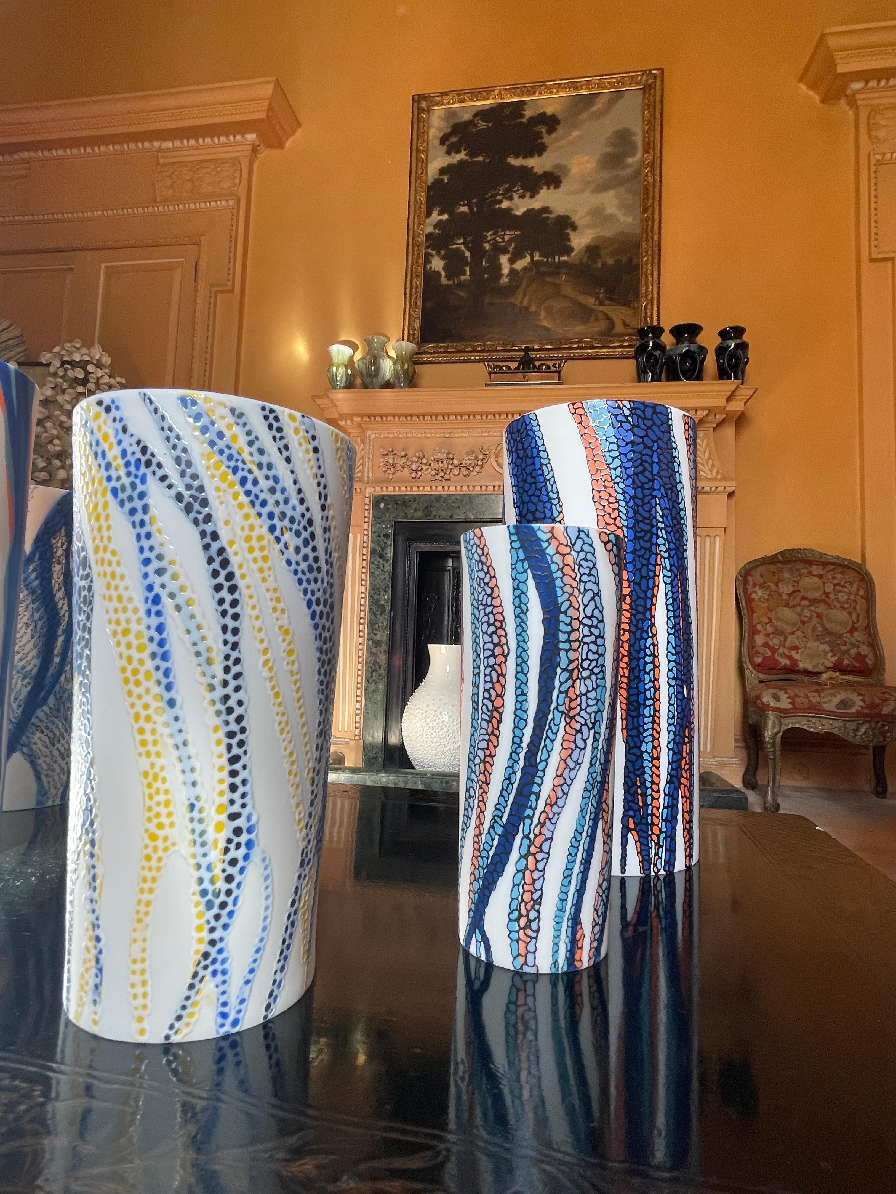 Porcelain Vase by Eugenio Michelini Unique Parianware Contemporary 21st Century For Sale 1