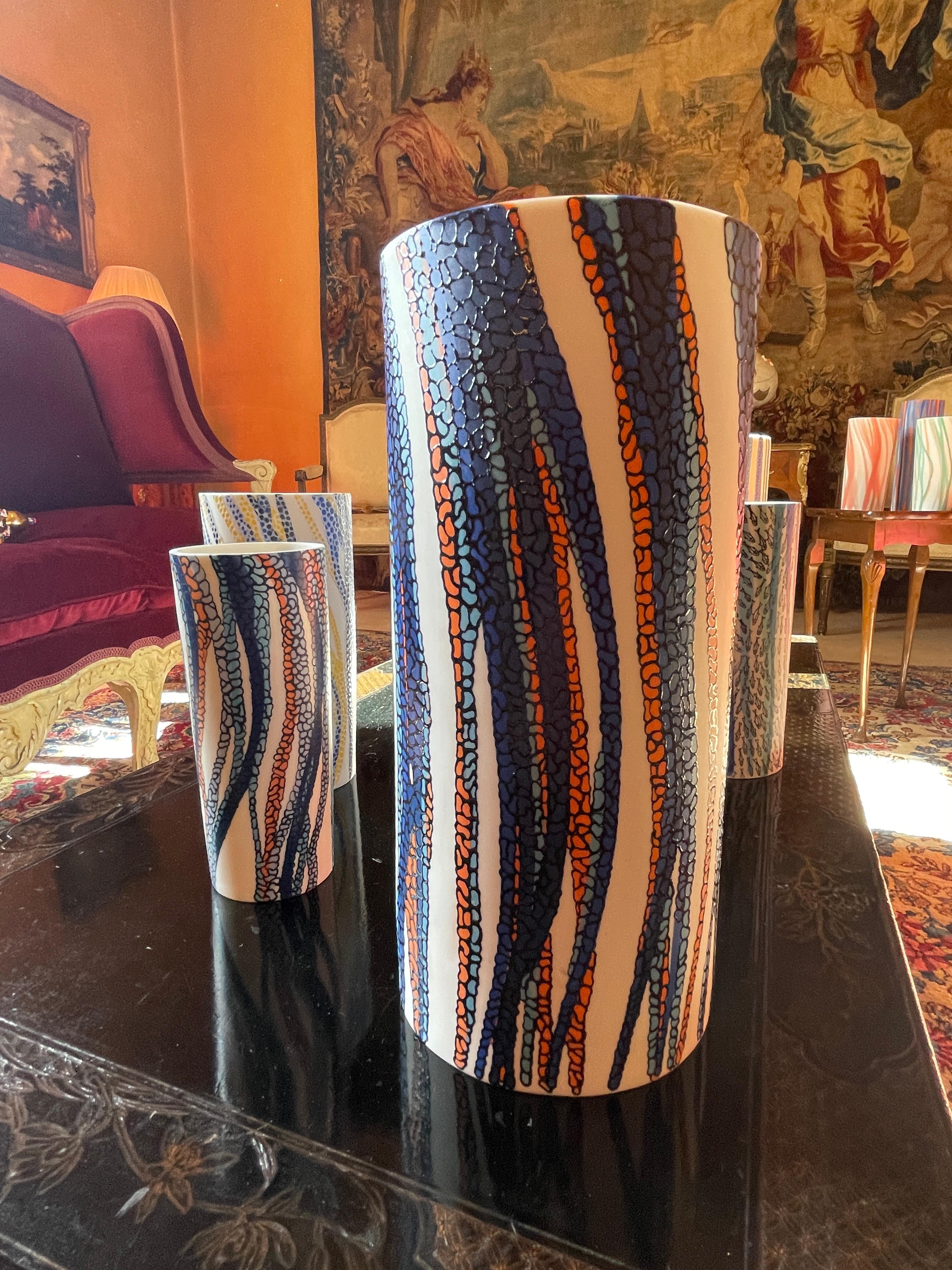 Porcelain Vase by Eugenio Michelini Unique Parianware Contemporary 21st Century For Sale 2