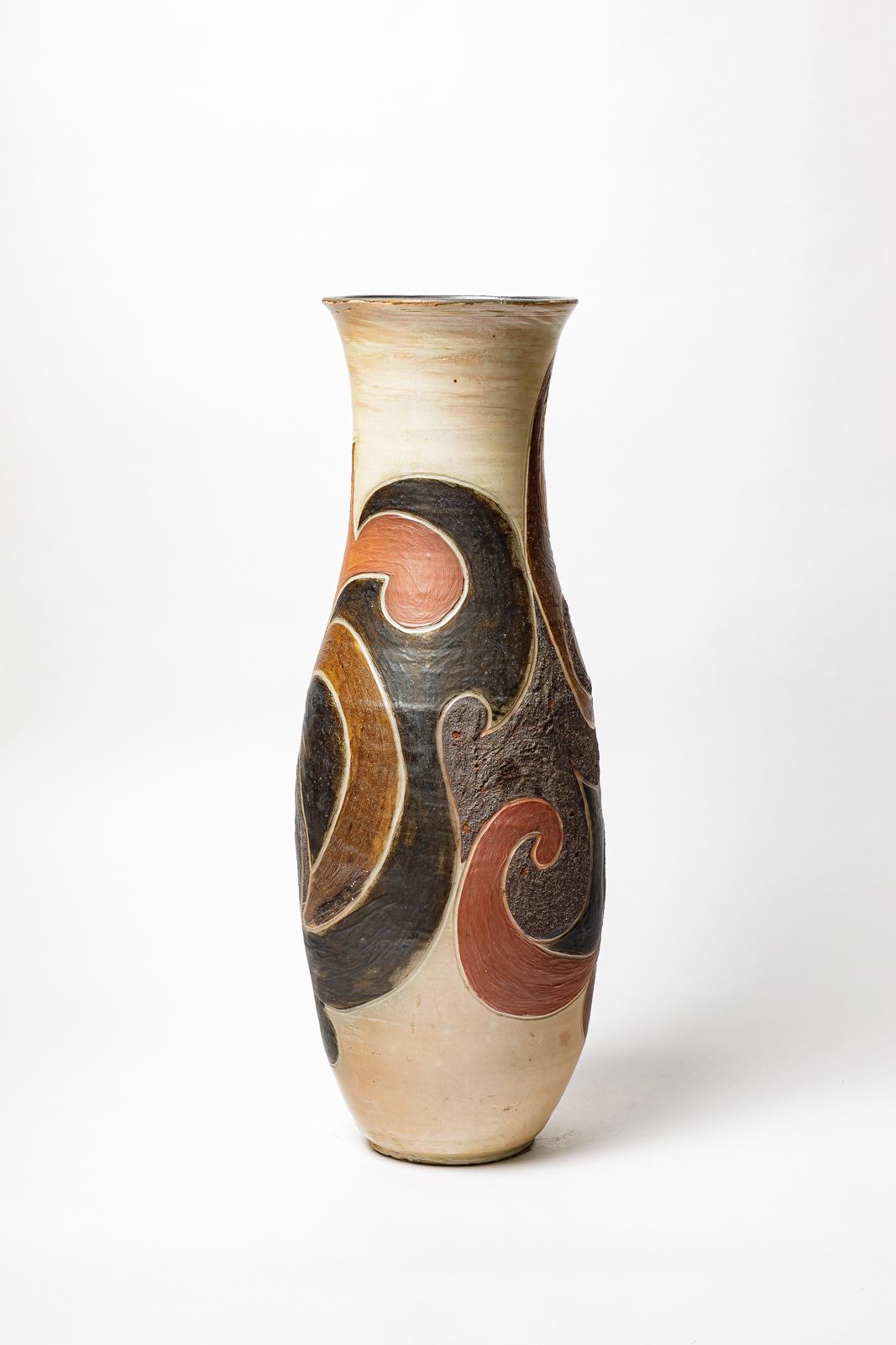 Porzellanvase von Georges Martin, ca. 1970-1980. (Ende des 20. Jahrhunderts) im Angebot