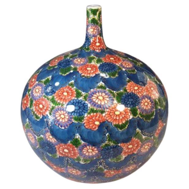Porcelain Vase by Japanese Master Artist For Sale