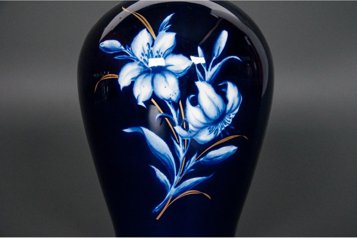 Antique cobalt vase.
Porcelain vase by Lindner Bavaria, Germany, 1960s.
 
