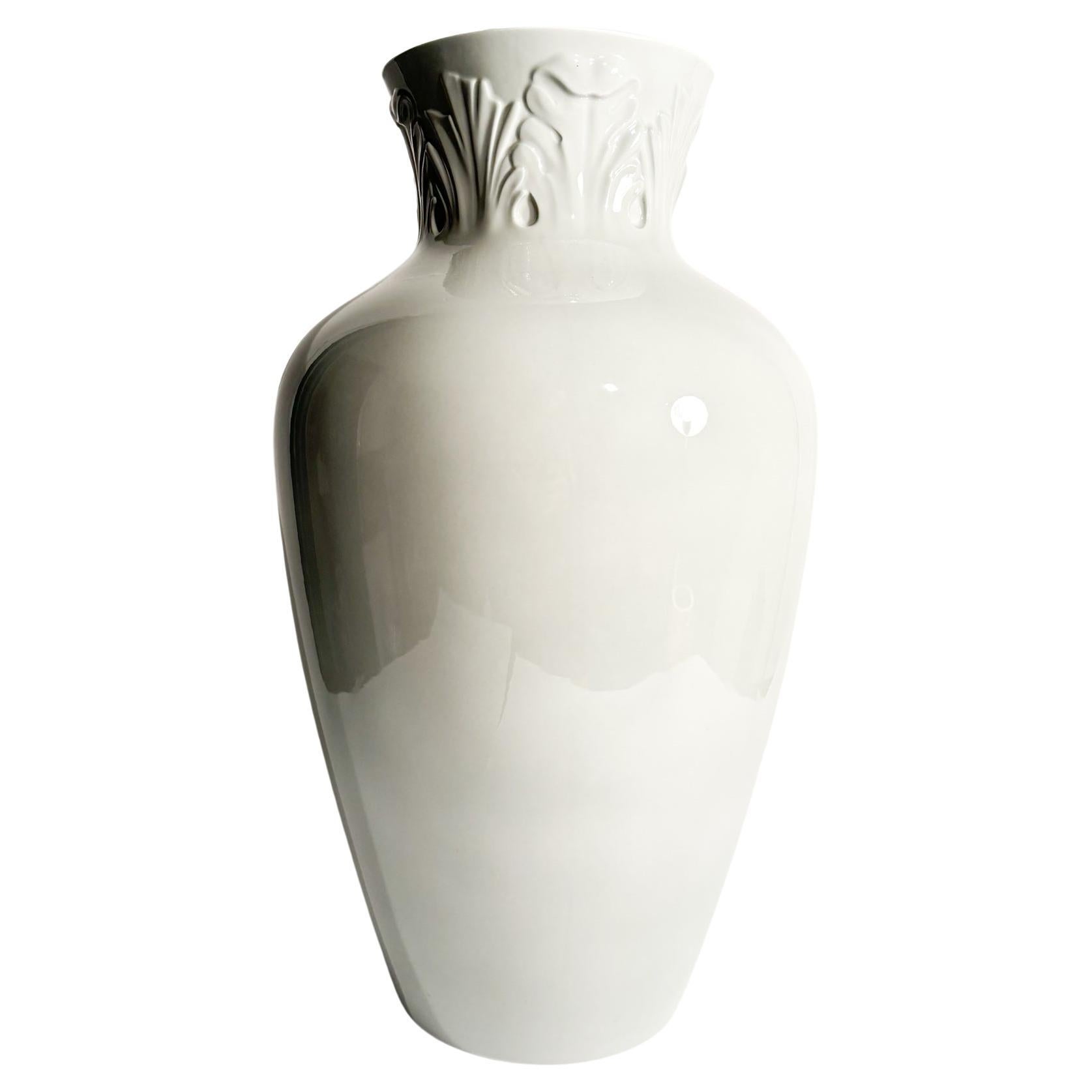 Porcelain Vase by Richard Ginori Gray 'Manifattura 1946' from the 1990s For Sale