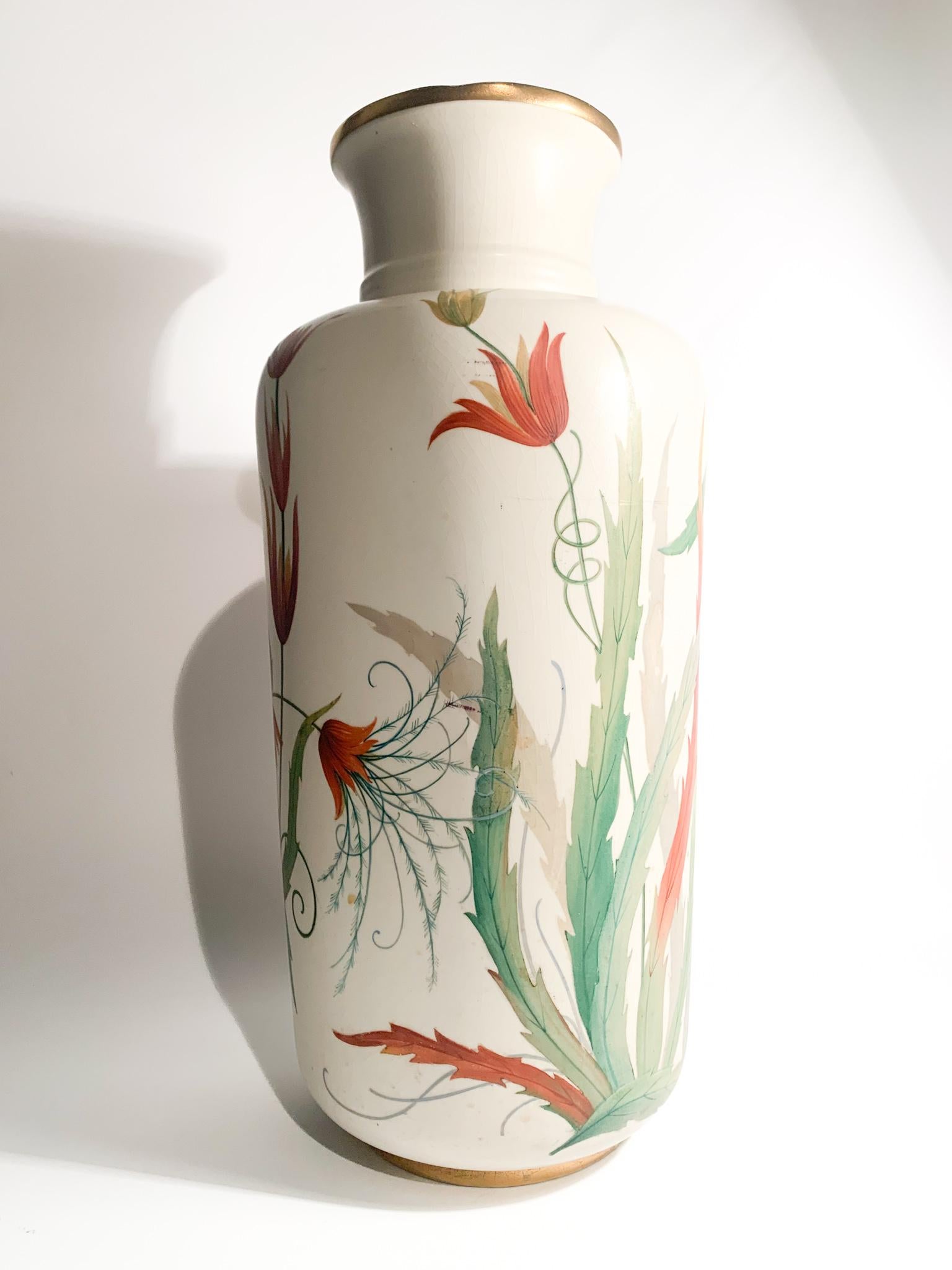 Porcelain Vase by Richard Ginori Hand Painted from the 1920s For Sale 9