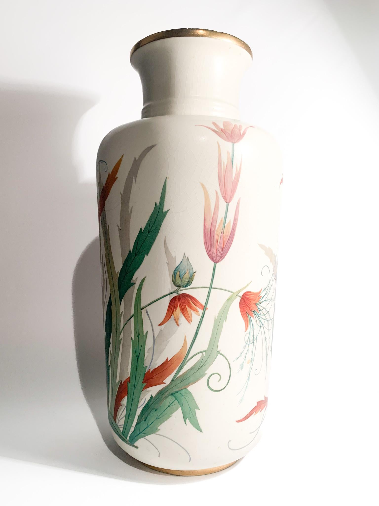 Porcelain Vase by Richard Ginori Hand Painted from the 1920s For Sale 10