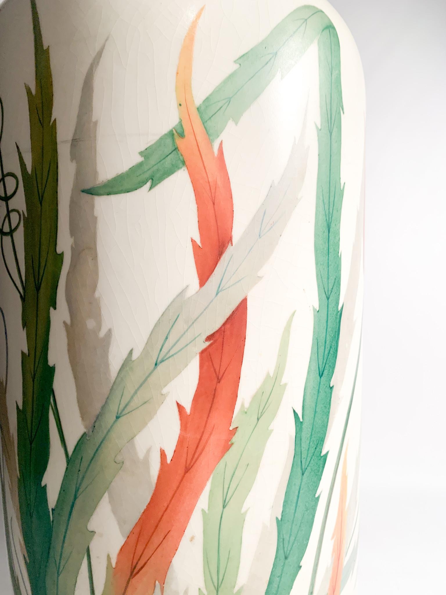 Early 20th Century Porcelain Vase by Richard Ginori Hand Painted from the 1920s For Sale