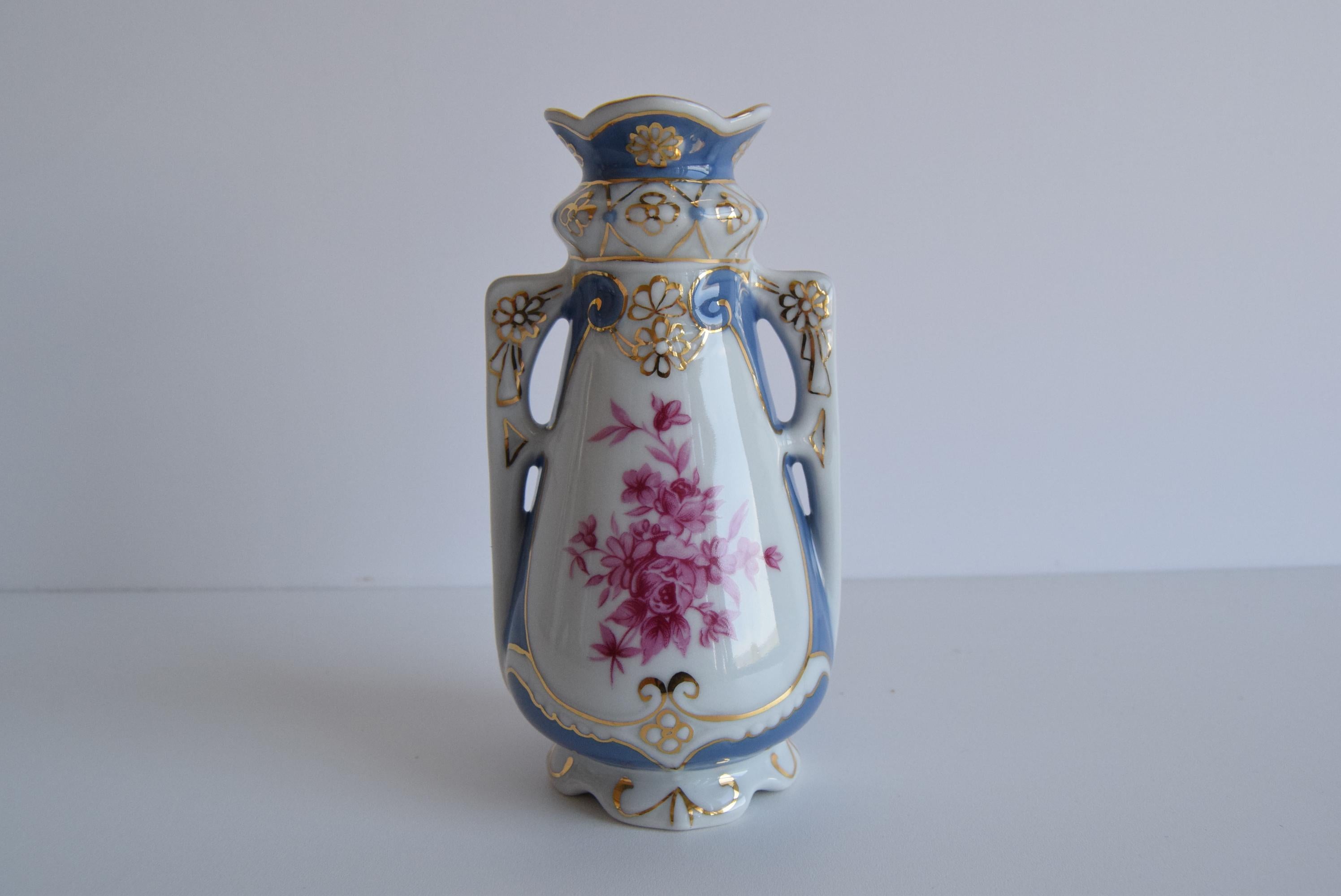 Mid-Century Modern Porcelain Vase by Royal Dux, 1960's. For Sale