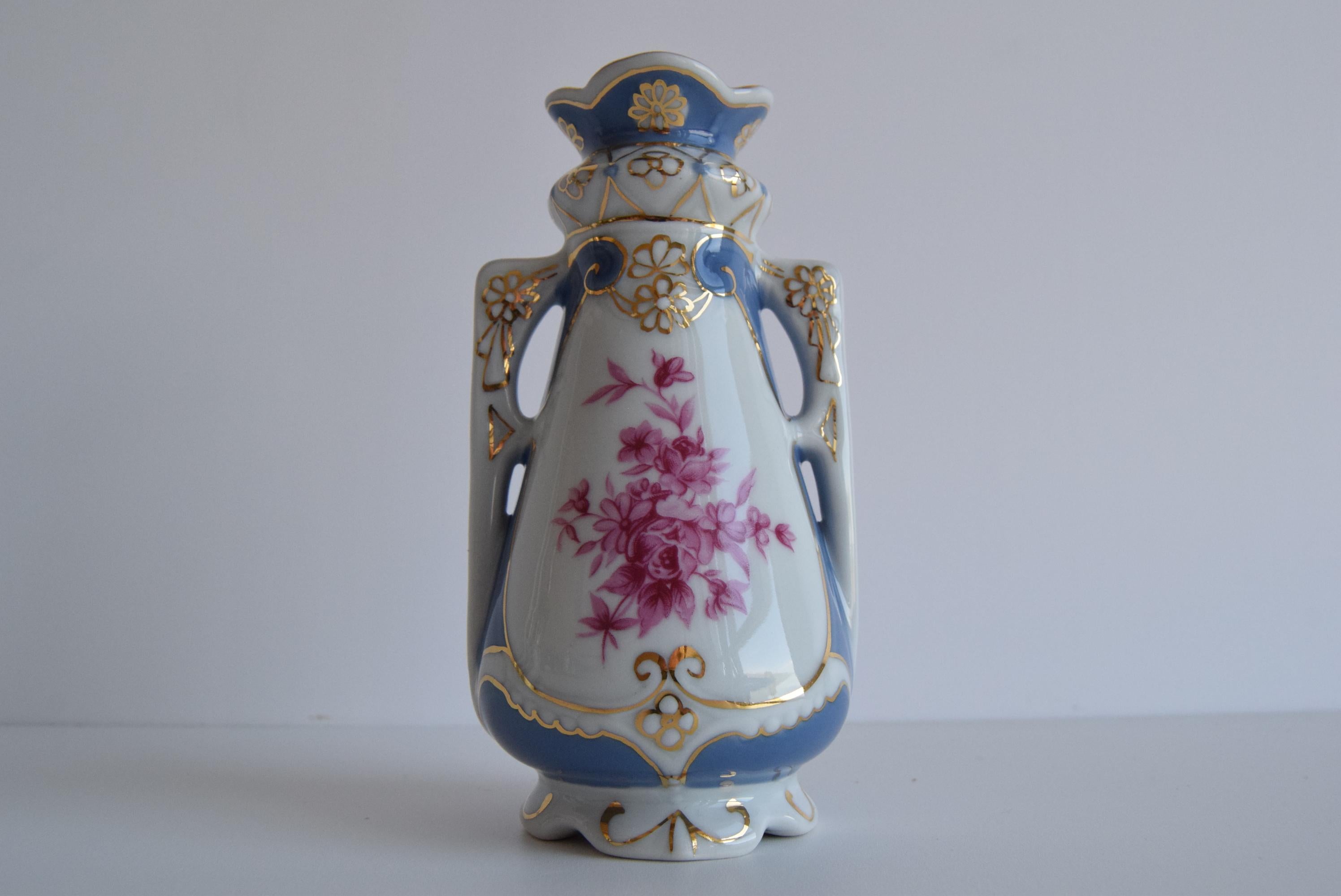 Czech Porcelain Vase by Royal Dux, 1960's. For Sale
