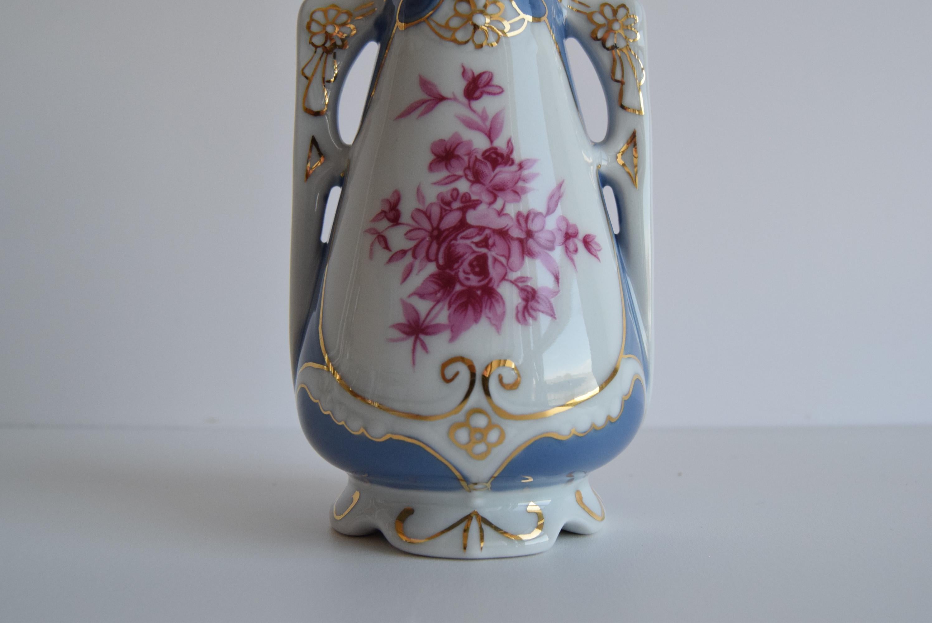 Porcelain Vase by Royal Dux, 1960's. For Sale 2