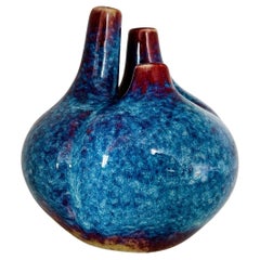 Porcelain Vase By Tim Orr Circa 1970 (ceramic-Vallauris-Laborne-capron Period)