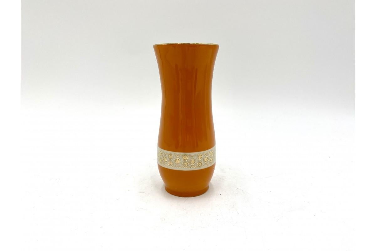 Mid-20th Century Porcelain Vase, Chodzież Poland, from the 50s For Sale