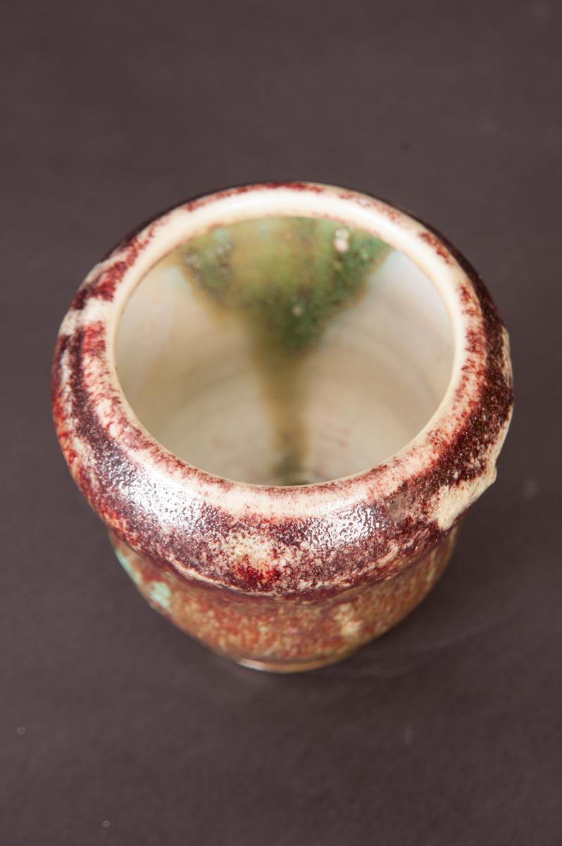 Enameled Art Nouveau Porcelain Vase by Ernest Chaplet For Sale