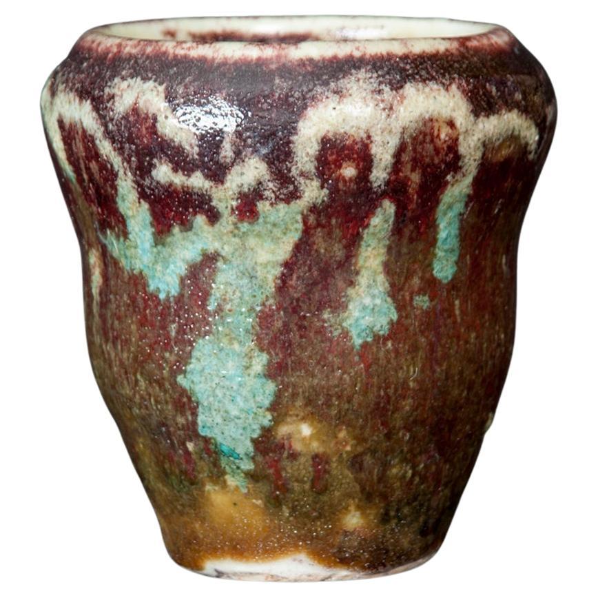Art Nouveau Porcelain Vase by Ernest Chaplet For Sale