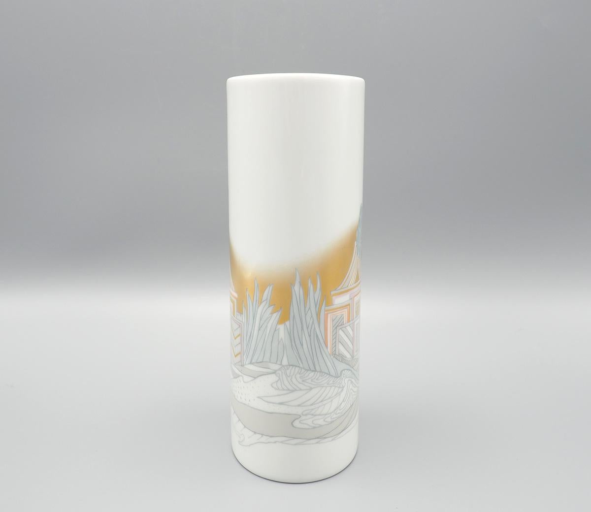 Japonisme Porcelain Vase from Rosenthal Studio Line, 1970s  For Sale