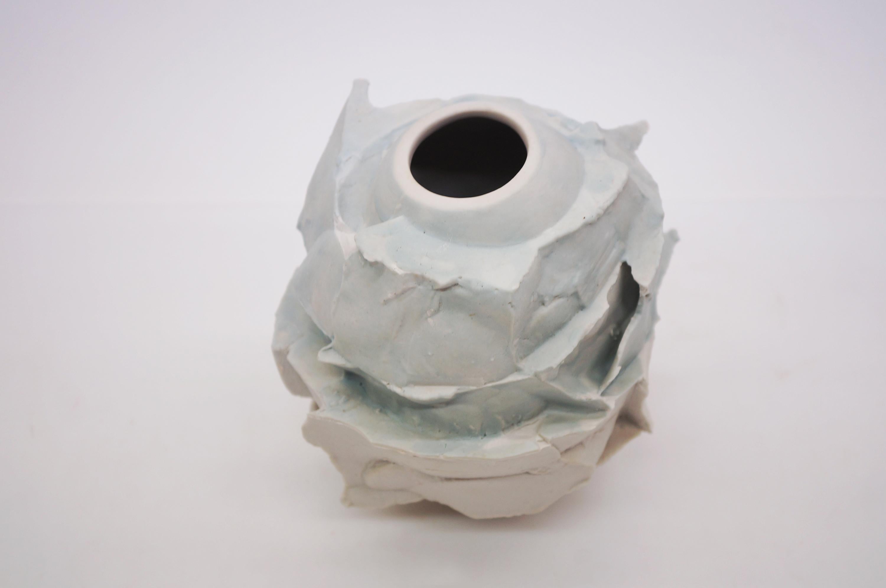 Porcelain Vase Handsculpted by Monika Patuszyńska For Sale 6