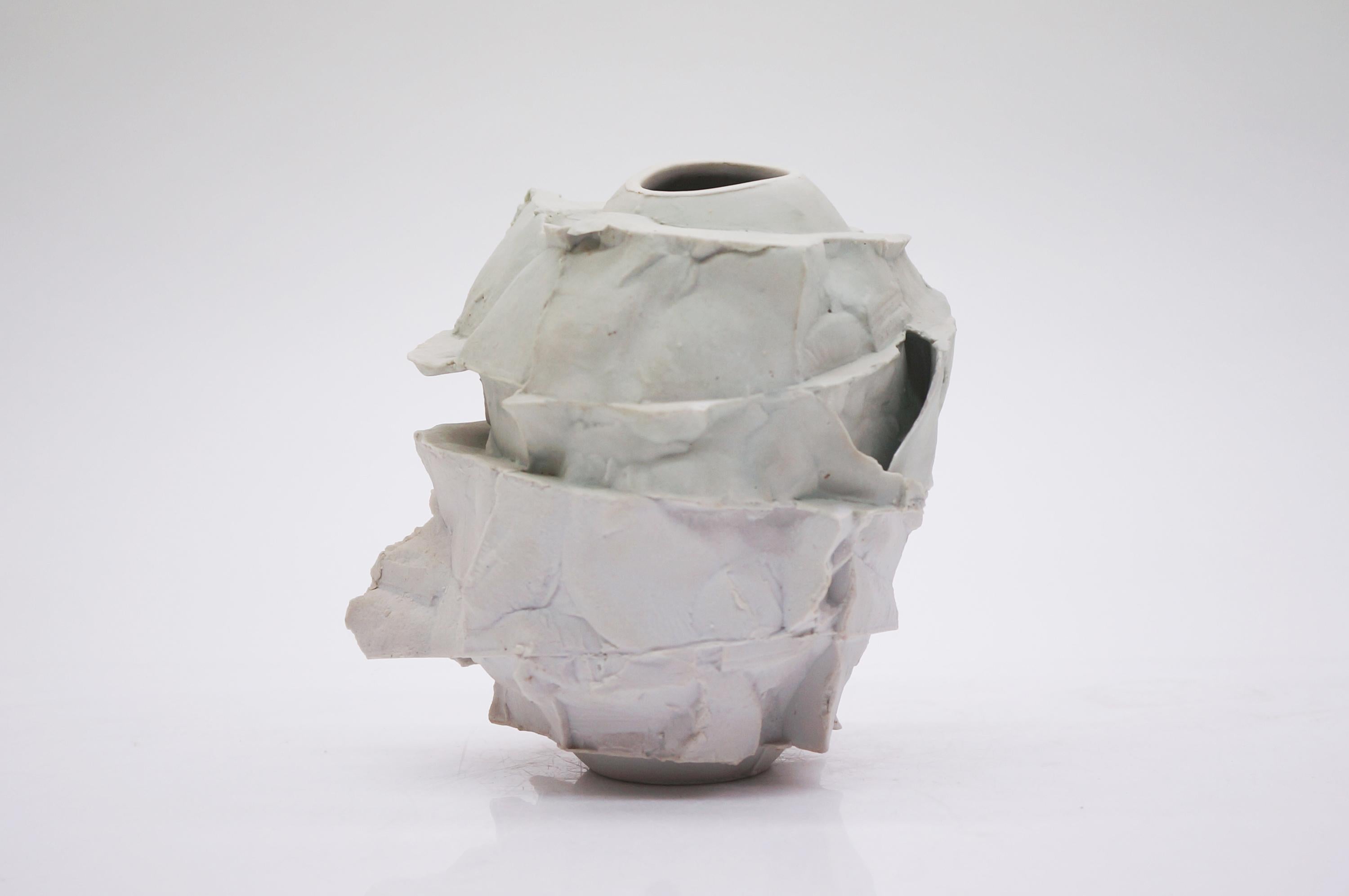 Porcelain Vase Handsculpted by Monika Patuszyńska For Sale 8