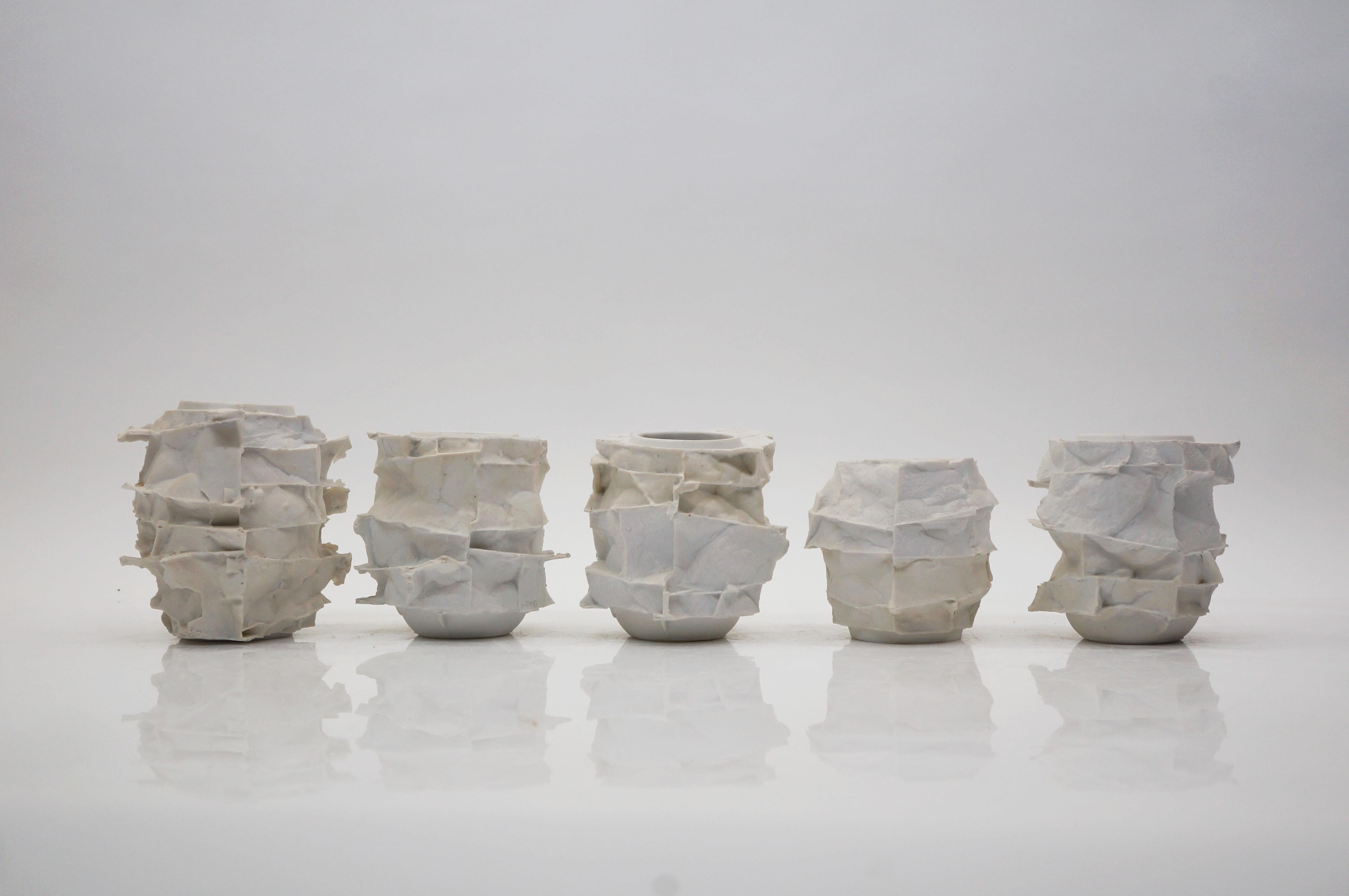 Porcelain Vase Handsculpted by Monika Patuszyńska For Sale 12