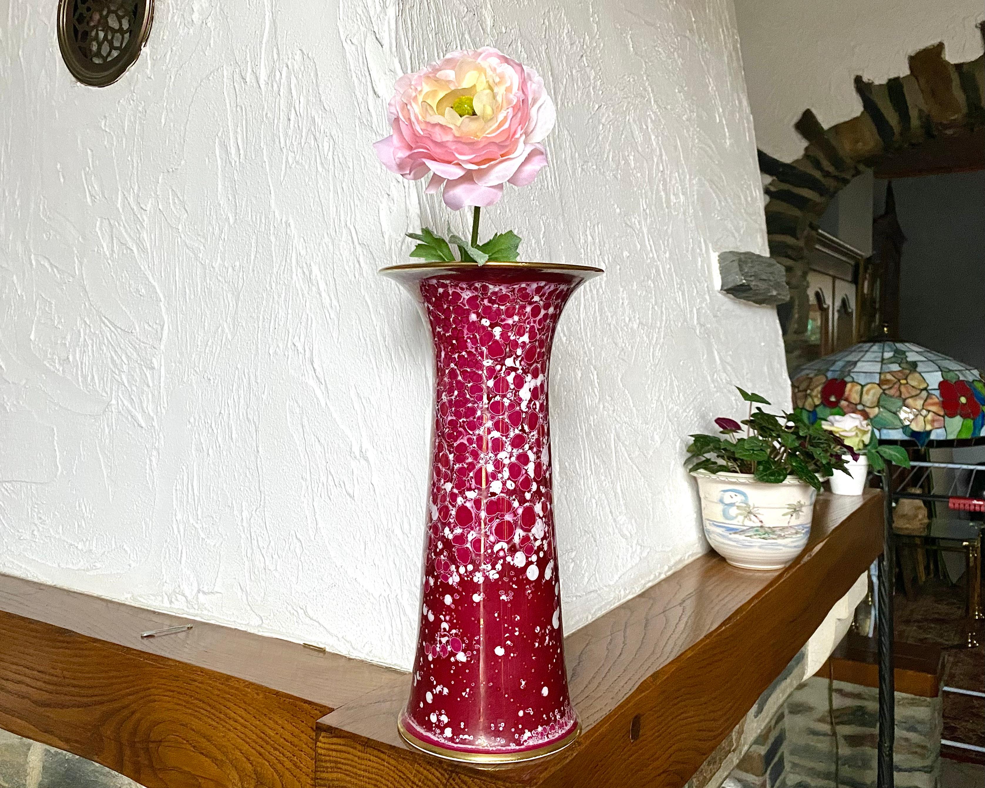 Porcelain Vase Hutschenreuther West German Pottery Design 70s In Excellent Condition For Sale In Bastogne, BE