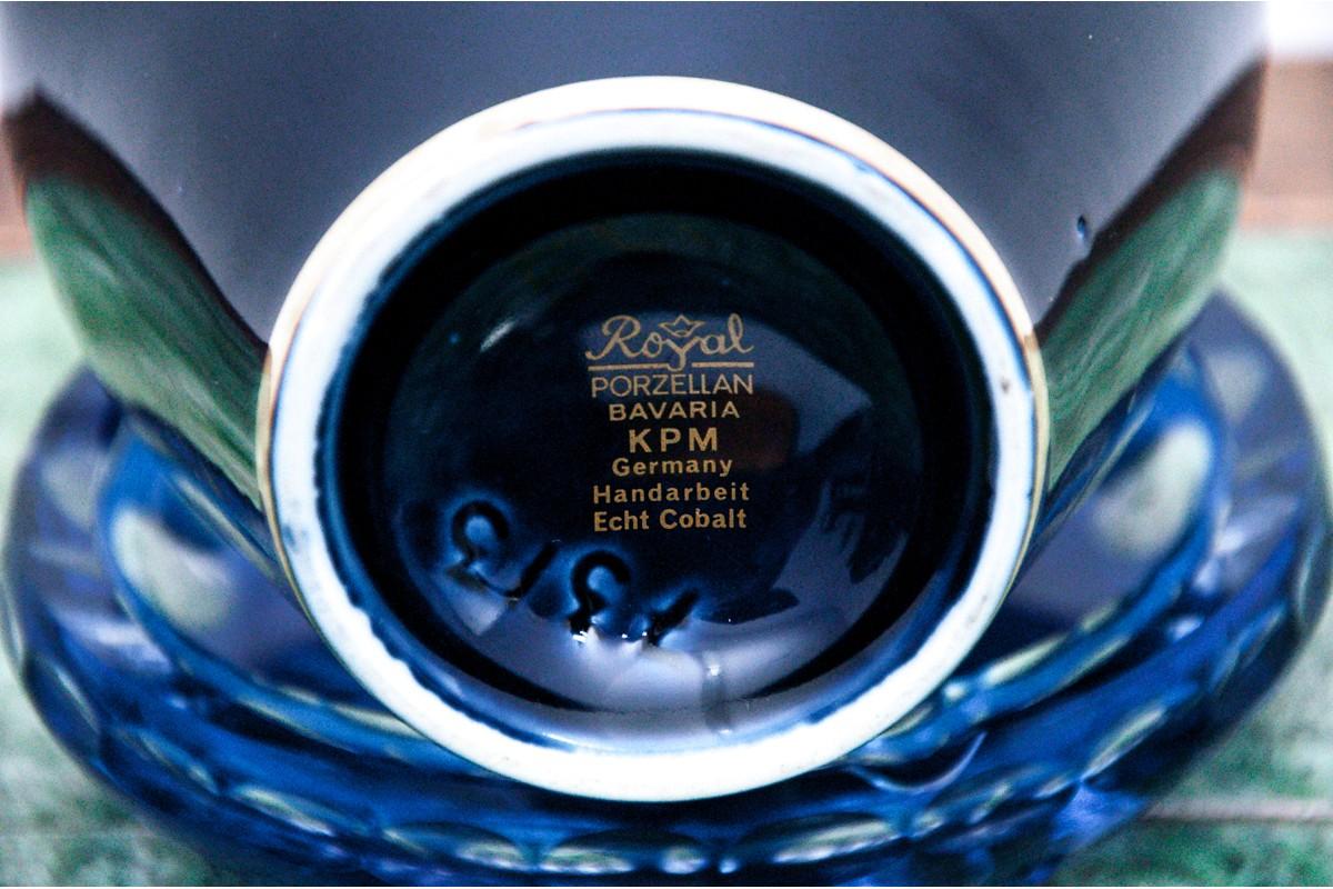 Porzellanvase in kobaltfarbener Farbe von Royal Vase Kpm Porzellan, Deutschland im Zustand „Gut“ in Chorzów, PL