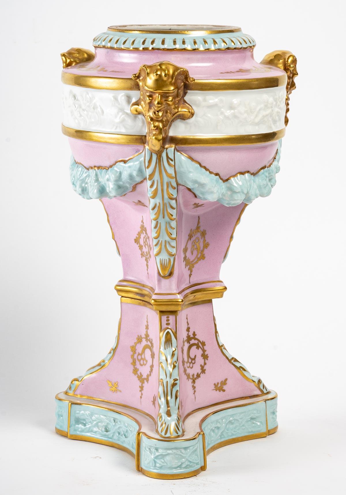 Napoleon III Porcelain vase, late 19th century For Sale