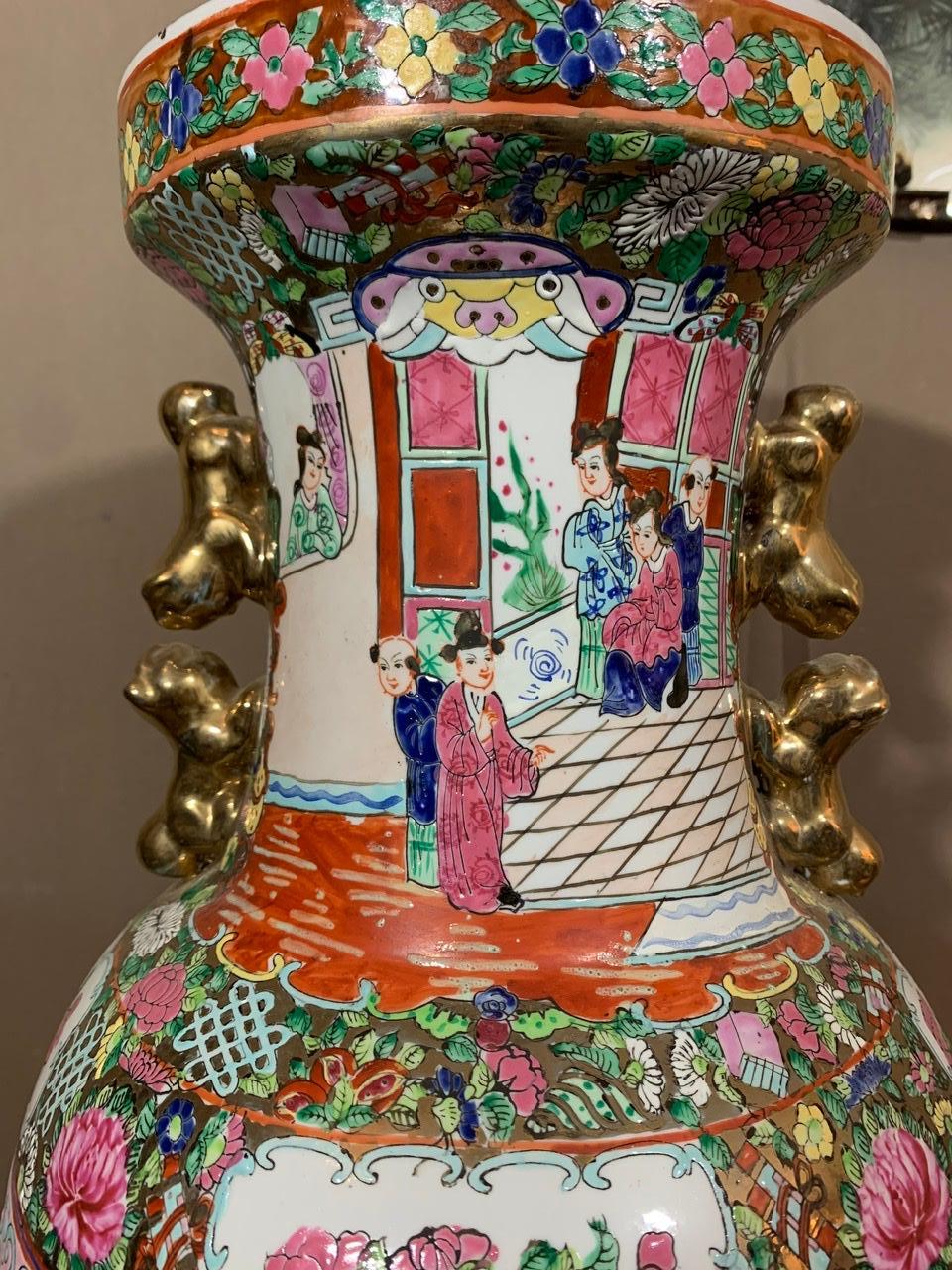 Vase en porcelaine de Canton Début du 20e siècle 11