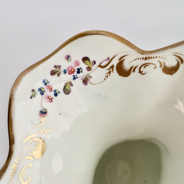 Porcelain Vase Samuel Alcock, Cobalt Blue, Swan Handles, Rococo Revival For Sale 6