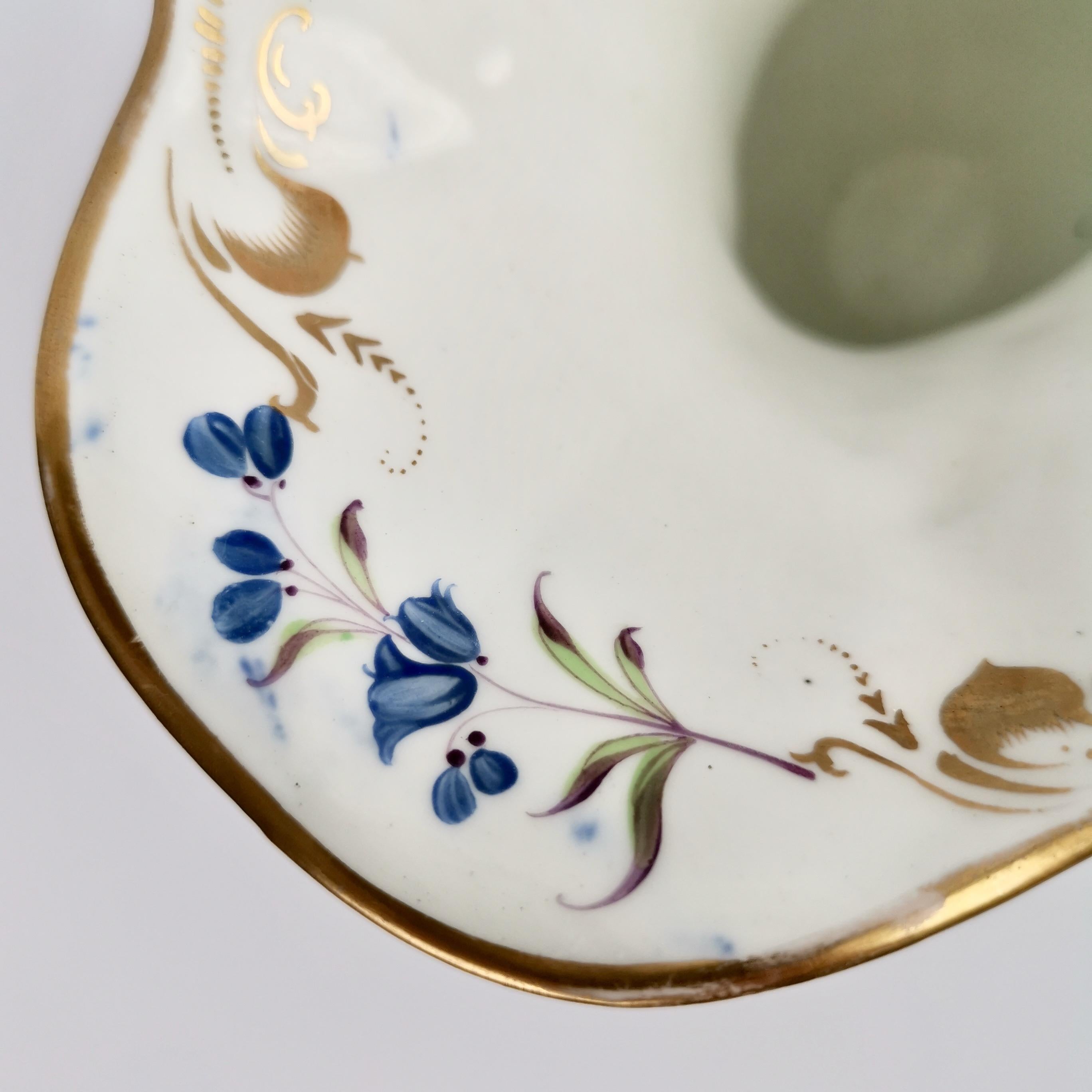 Porcelain Vase Samuel Alcock, Cobalt Blue, Swan Handles, Rococo Revival 5