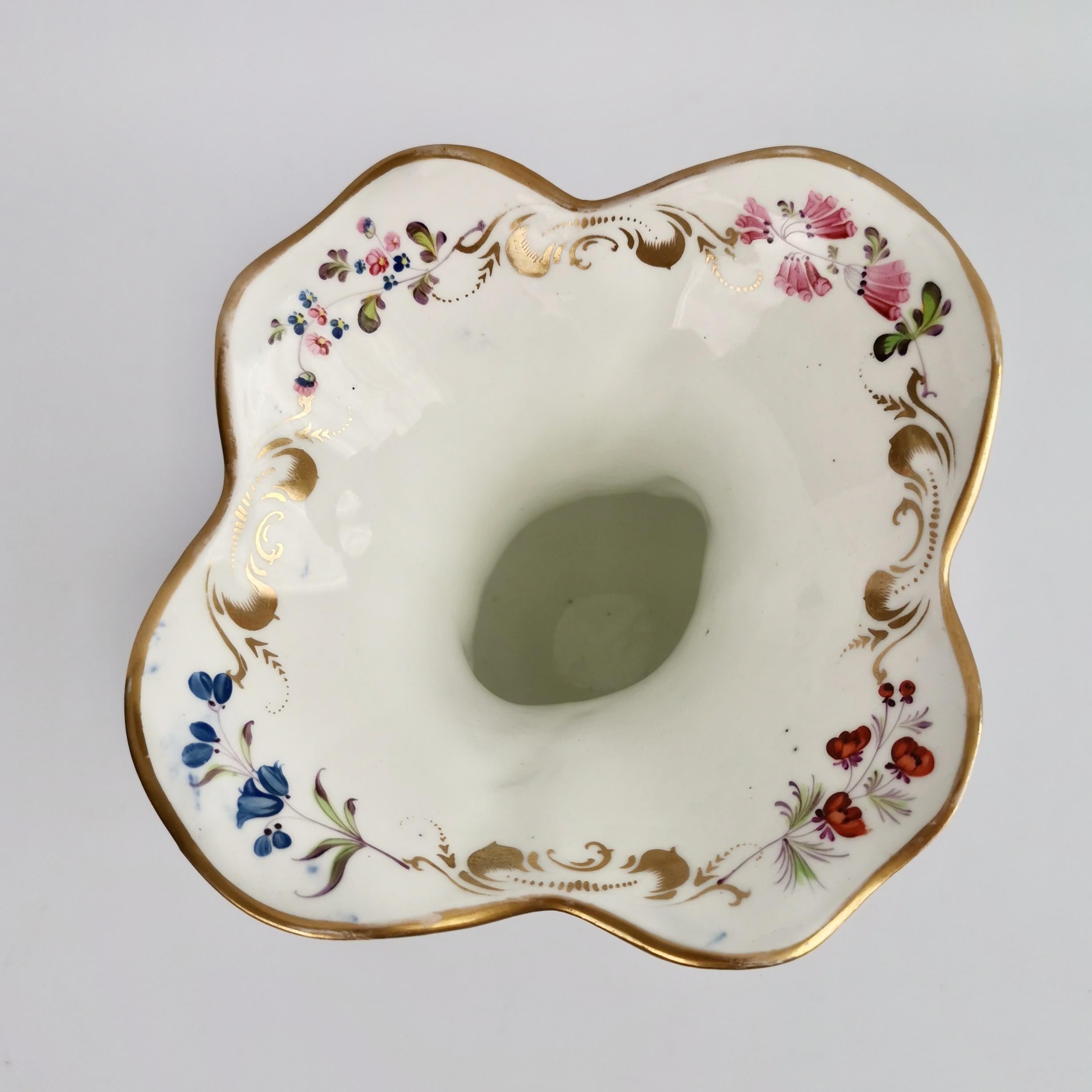 Porcelain Vase Samuel Alcock, Cobalt Blue, Swan Handles, Rococo Revival 2