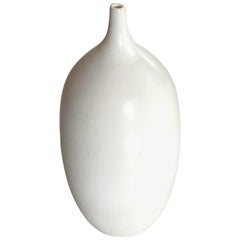 Porcelain Vase With Alabaster Glaze by Ceramicist Sandi Fellman, United States
