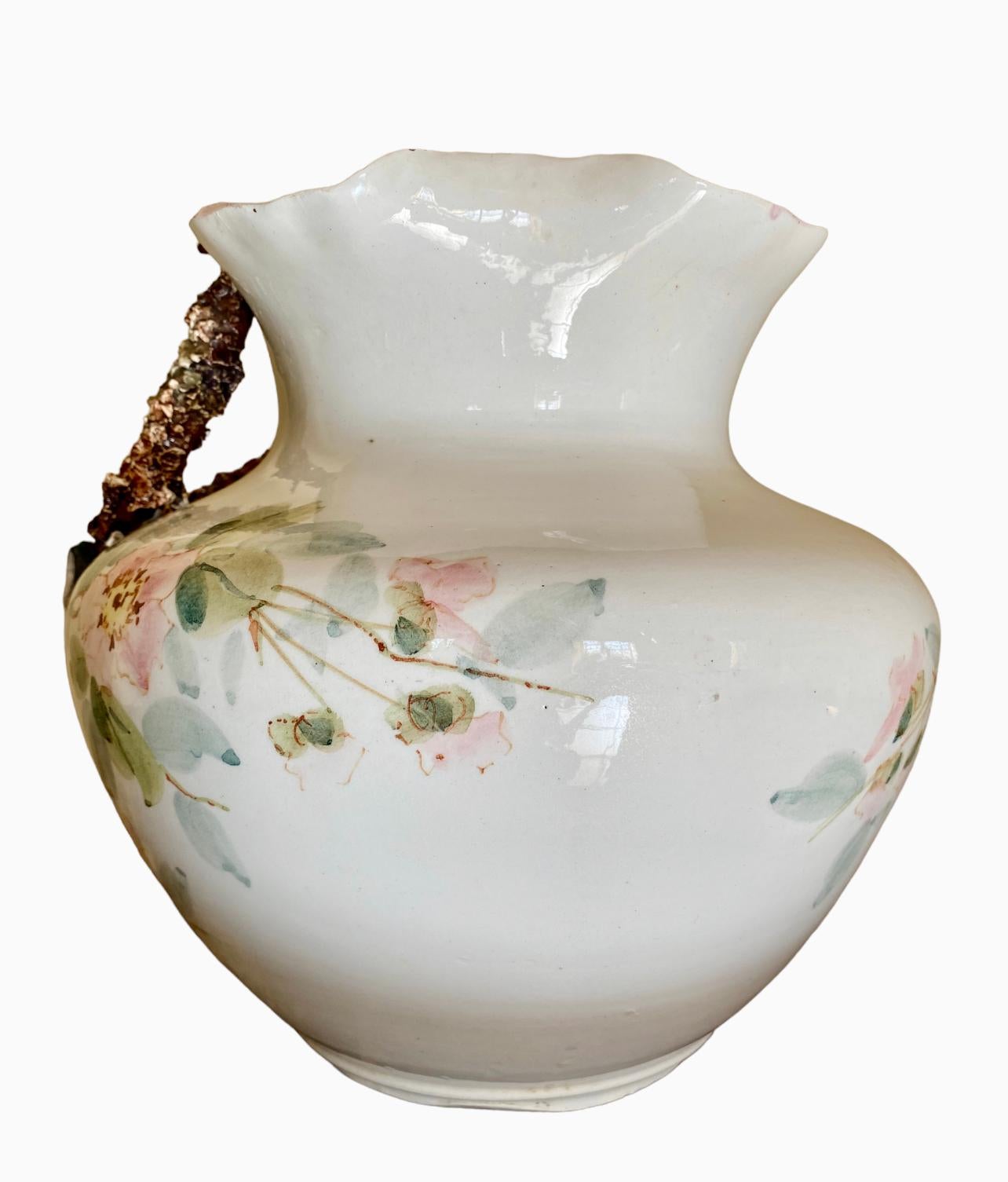 19th Century Porcelain Vase With Birds  For Sale