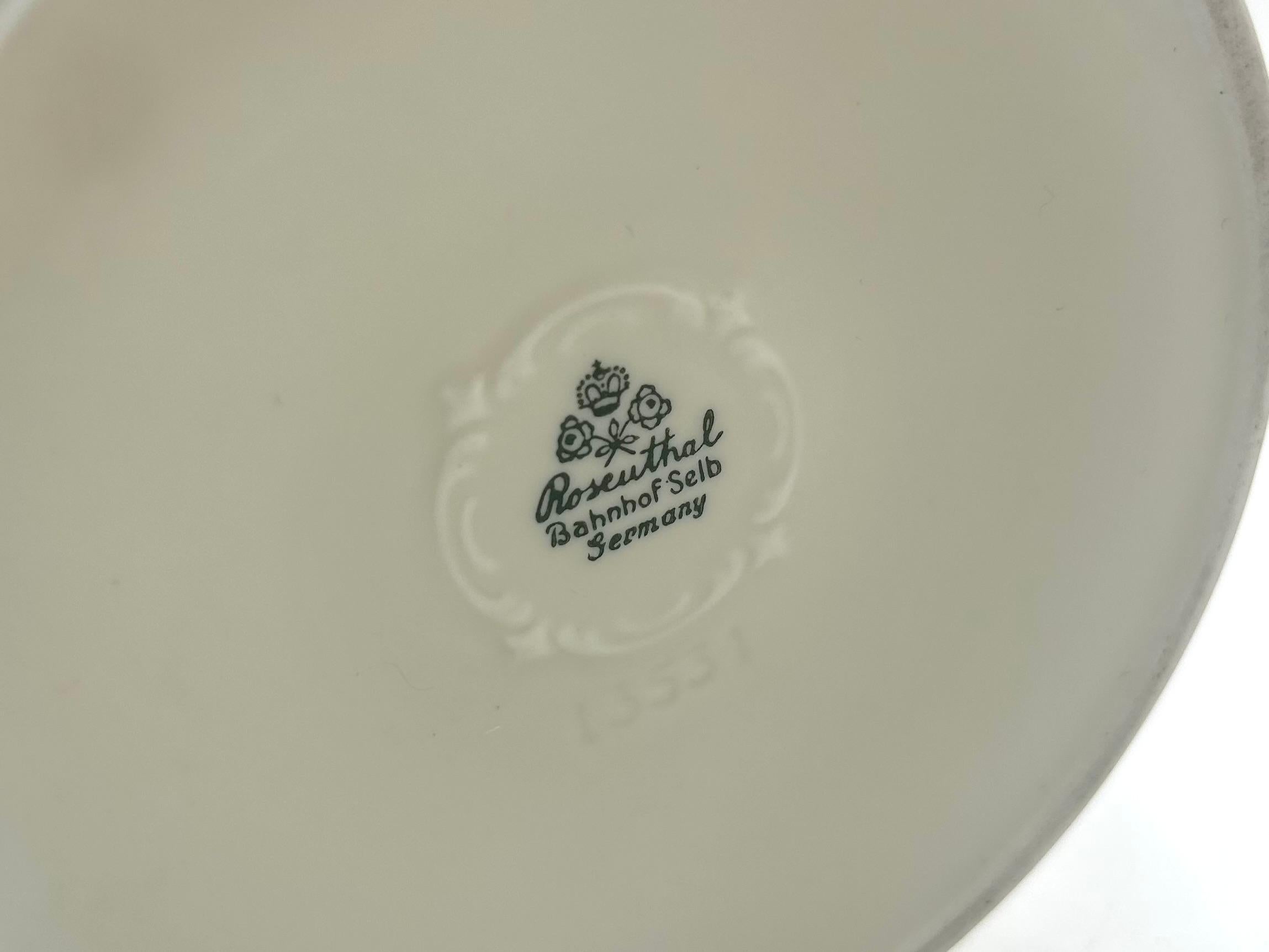 Porzellanvase mit vergoldeterBrabanter Vergoldung, Rosenthal Bahnhof Selb, Deutschland, 1940er Jahre 5